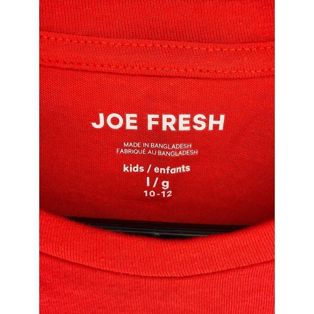 NWT Joe Fresh Graphic Print Short Sleeve T-Shirt Red/White Girls Size L (10-12) - Picture 5 of 5